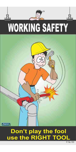 100 - Working Safety, 66 cm x 36 cm, UV Printed