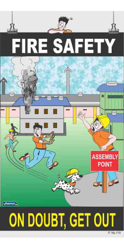 119 - Fire Safety, 66 cm x 36 cm, UV Printed