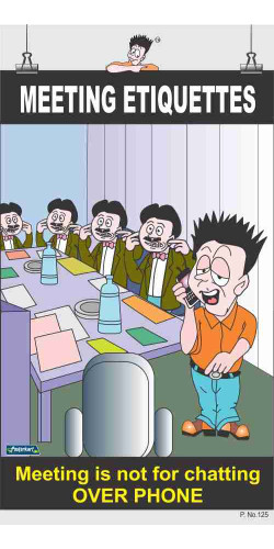 125 - Meeting Etiquettes, 66 cm x 36 cm, UV Printed