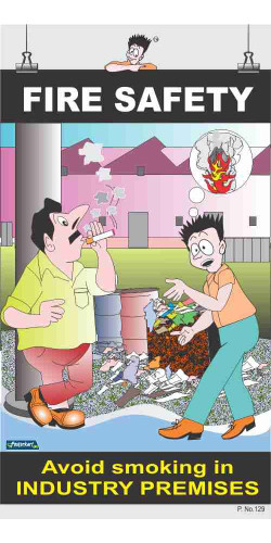 129 - Fire Safety, 66 cm x 36 cm, UV Printed