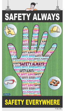 145 - Safety Always, 66 cm x 36 cm, UV Printed