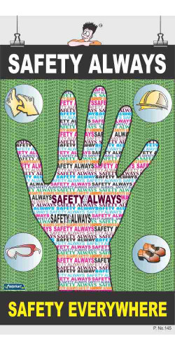 145 - Safety Always, 66 cm x 36 cm, UV Printed