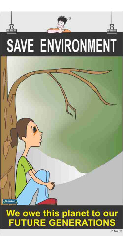 032 - Save Environment, 66 cm x 36 cm, UV Printed