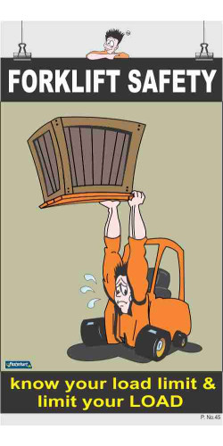 045 - Forklift Safety, 66 cm x 36 cm, UV Printed