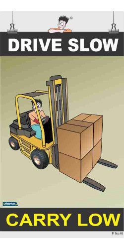 046 - Drive Slow, 66 cm x 36 cm, UV Printed