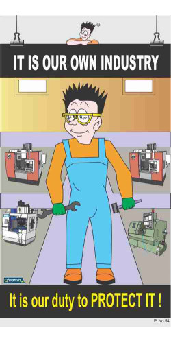 054 - Be Safe - Avoid Accidents, 66 cm x 36 cm, UV Printed