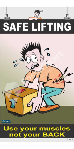 006 - Safe Lifting, 66 cm x 36 cm, UV Printed