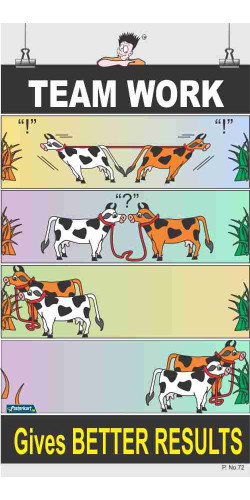 072 - Team Work, 66 cm x 36 cm, UV Printed