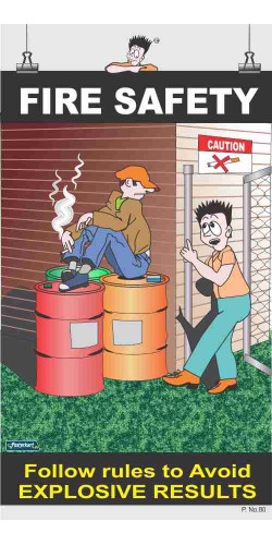 080 - Fire Safety, 66 cm x 36 cm, UV Printed