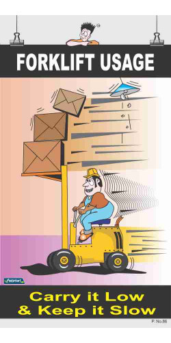 086 - Forklift Usage, 66 cm x 36 cm, UV Printed